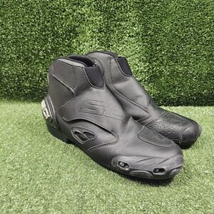Sidi Blade Black Leather Mid Ankle Motorcycle Boots Mens Size US 13